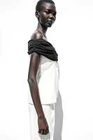 CONTRAST BUSTIER TOP