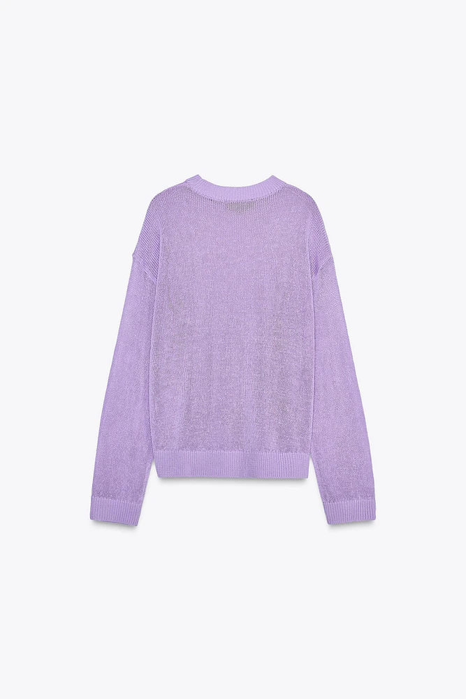PULL DROIT EN MAILLE UNIE