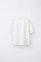 WASHED EFFECT TEXT T-SHIRT