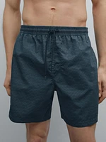 Regular fit micro-print swimming trunks