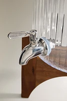 ACACIA WOOD DISPENSER WITH STAND