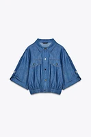 SHORT-SLEEVE LINEN JACKET