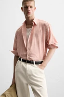 CHECKED COTTON-VISCOSE SHIRT