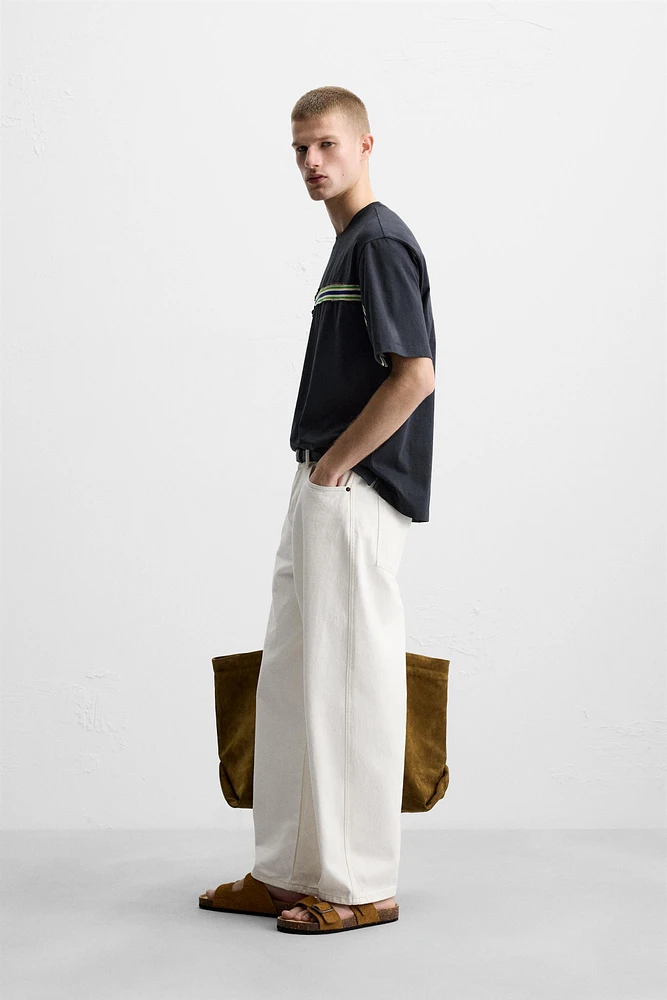 CONTRAST STRIPE T-SHIRT