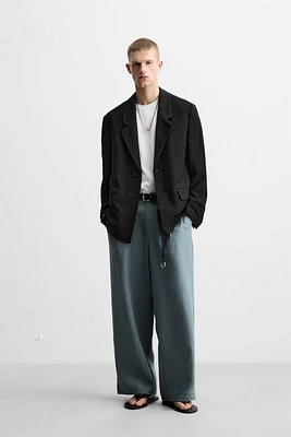BLAZER RELAXED FIT JACQUARD FROISSÉ