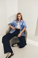 CHEMISE OVERSIZE EN POPELINE RAYÉE