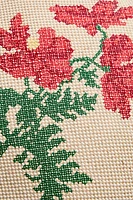 THROW PILLOW COVER WITH FLORAL EMBROIDERY