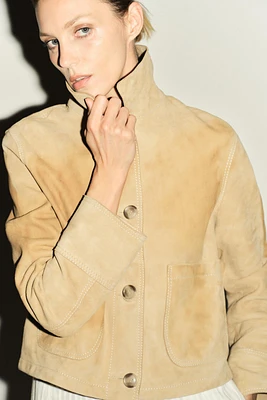 VESTE EN CUIR DAIM 100 % ZW COLLECTION LIMITED EDITION