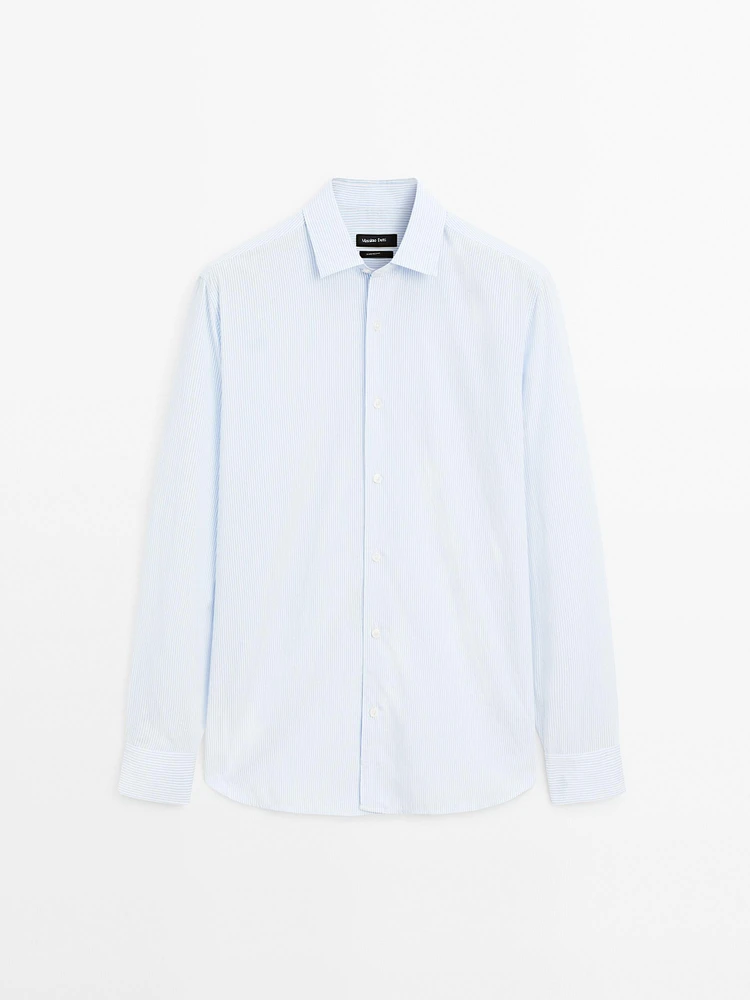 Regular fit striped flowing shirt