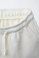 EMBROIDERED TEXT SHORTS