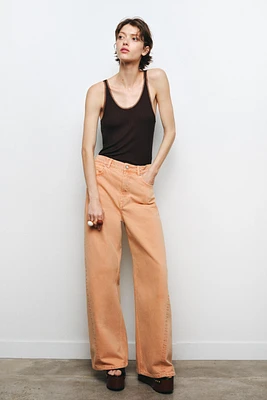 COMBINATION TULLE TOP