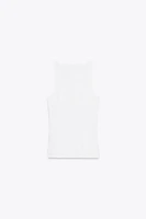 COTTON AND LINEN BLEND T-SHIRT