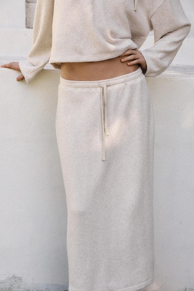 SOFT RUSTIC MIDI SKIRT