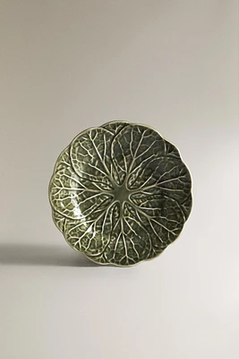 STONEWARE CABBAGE DESSERT PLATE