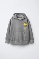 NIRVANA ® WASHED EFFECT HOODED SWEATSHIRT
