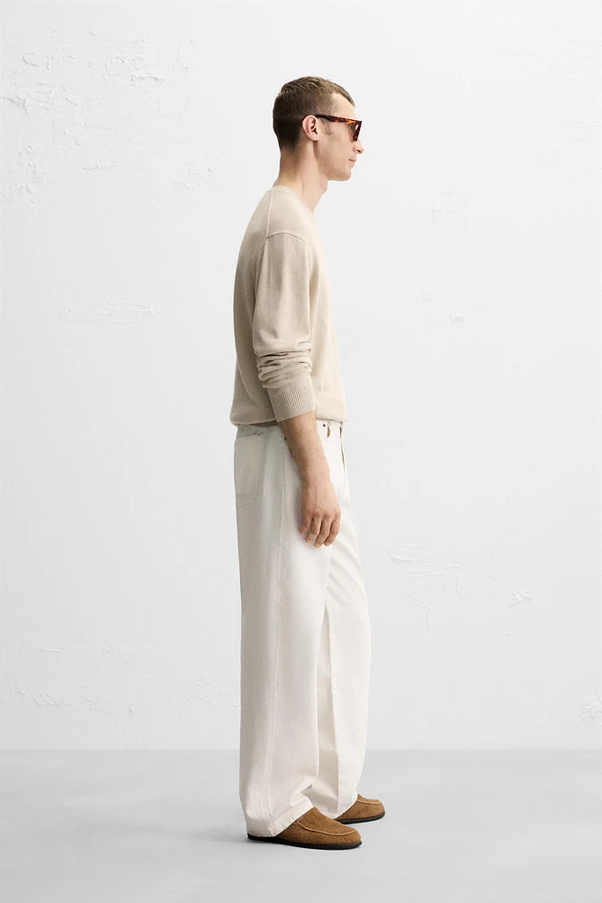 COTTON - LINEN BLEND SWEATER