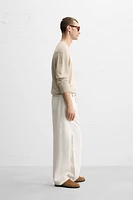 COTTON - LINEN BLEND SWEATER