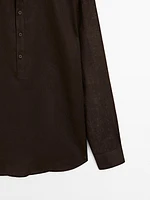 Chemise regular à col mao