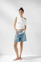 TRF MID-RISE DENIM SHORTS