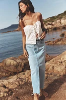 EMBROIDERED TIE TOP