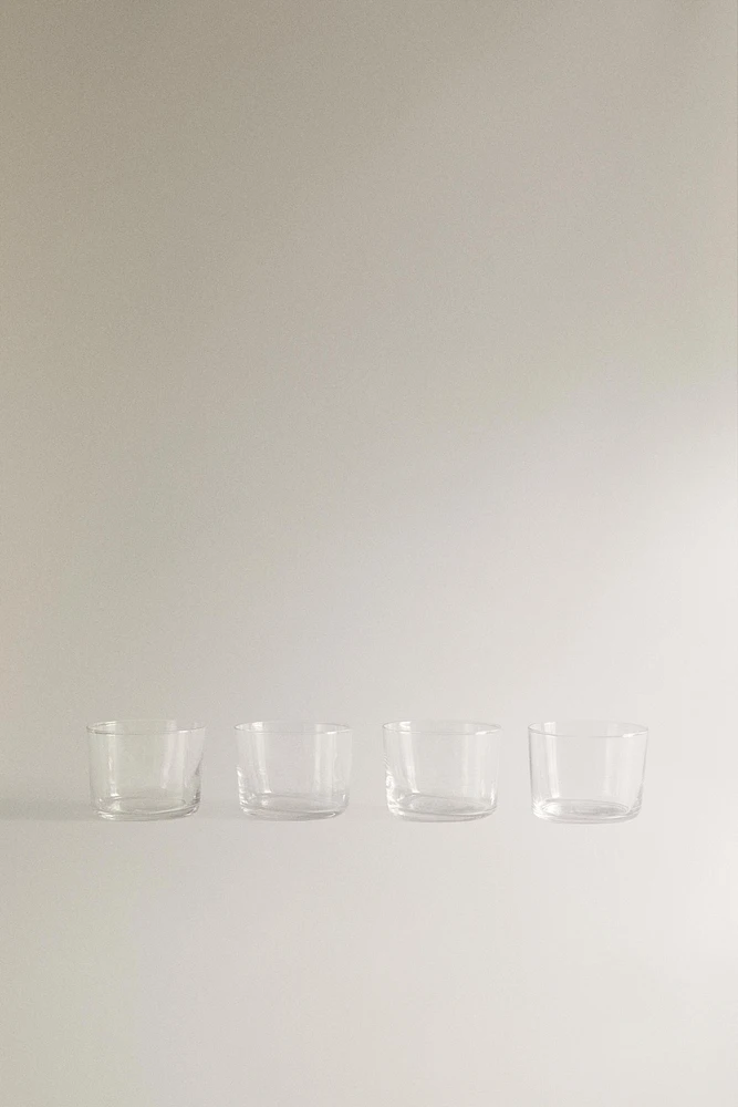 SET OF SHORT GLASS TUMBLERS (SET OF 4)