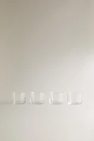 SET OF SHORT GLASS TUMBLERS (SET OF 4)