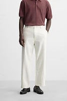 PANTALON CHINO À CHEVRONS