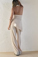 TEXTURED FLOWY PANTS