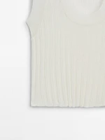 Wool blend knit top