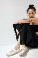 FABRIC STRAP BALLET FLATS