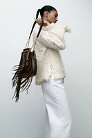 SAC SEAU CYLINDRIQUE À FRANGES