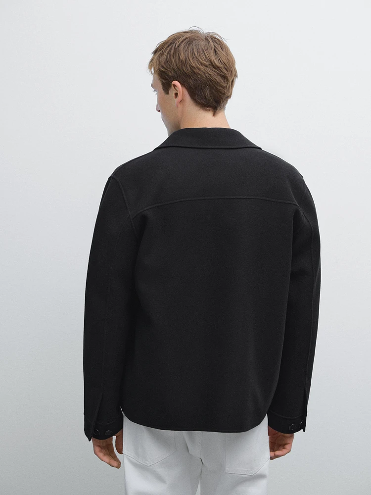 Double-layer wool jacket