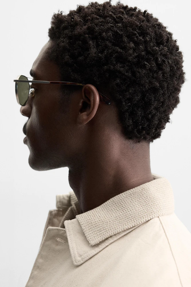 TEXTURED WEAVE OVERSHIRT