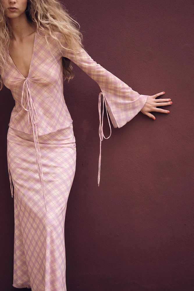 PRINTED TULLE SHIRT