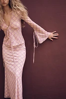 PRINTED TULLE SHIRT