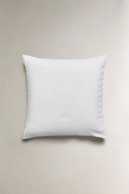 FLORAL JACQUARD THROW PILLOW COVER