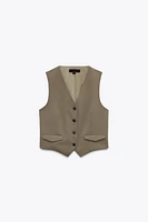 CONTRAST BACK VEST