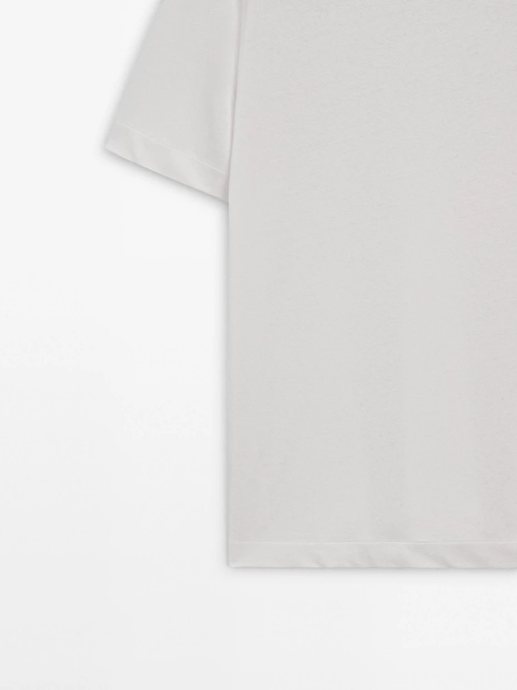 T-shirt léger en lin mélangé