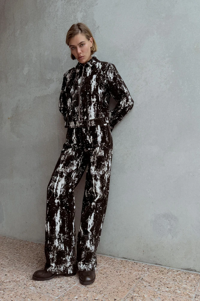 VESTE FLOQUÉE À IMPRIMÉ ANIMALIER