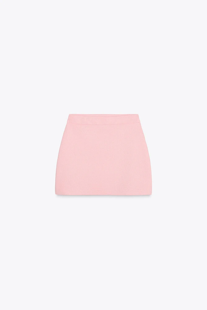 KNIT MINI SKIRT