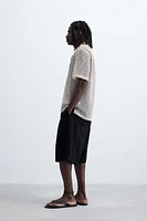 OPEN-WEAVE TEXTURED SHIRT