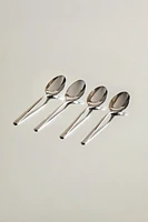 SET OF SHINY STEEL DESSERT SPOONS (SET OF 4)