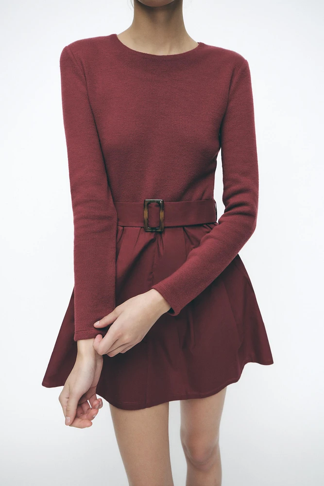 ROBE BIMATIÈRE AVEC CEINTURE