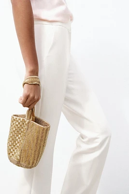 SEQUIN MINI BUCKET BAG