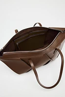 LONG WOVEN SHOPPER BAG