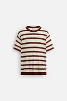 STRIPED JACQUARD KNIT T-SHIRT