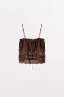LACE STRAP TOP