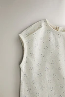 CHILDREN'S FLORAL PRINT FOOTED ROMPER