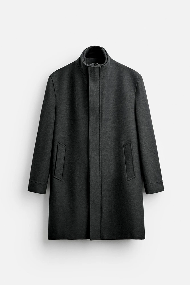 MANTEAU À COL AMOVIBLE