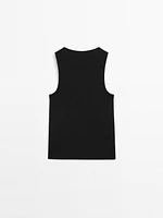 100% cotton T-shirt with wide straps